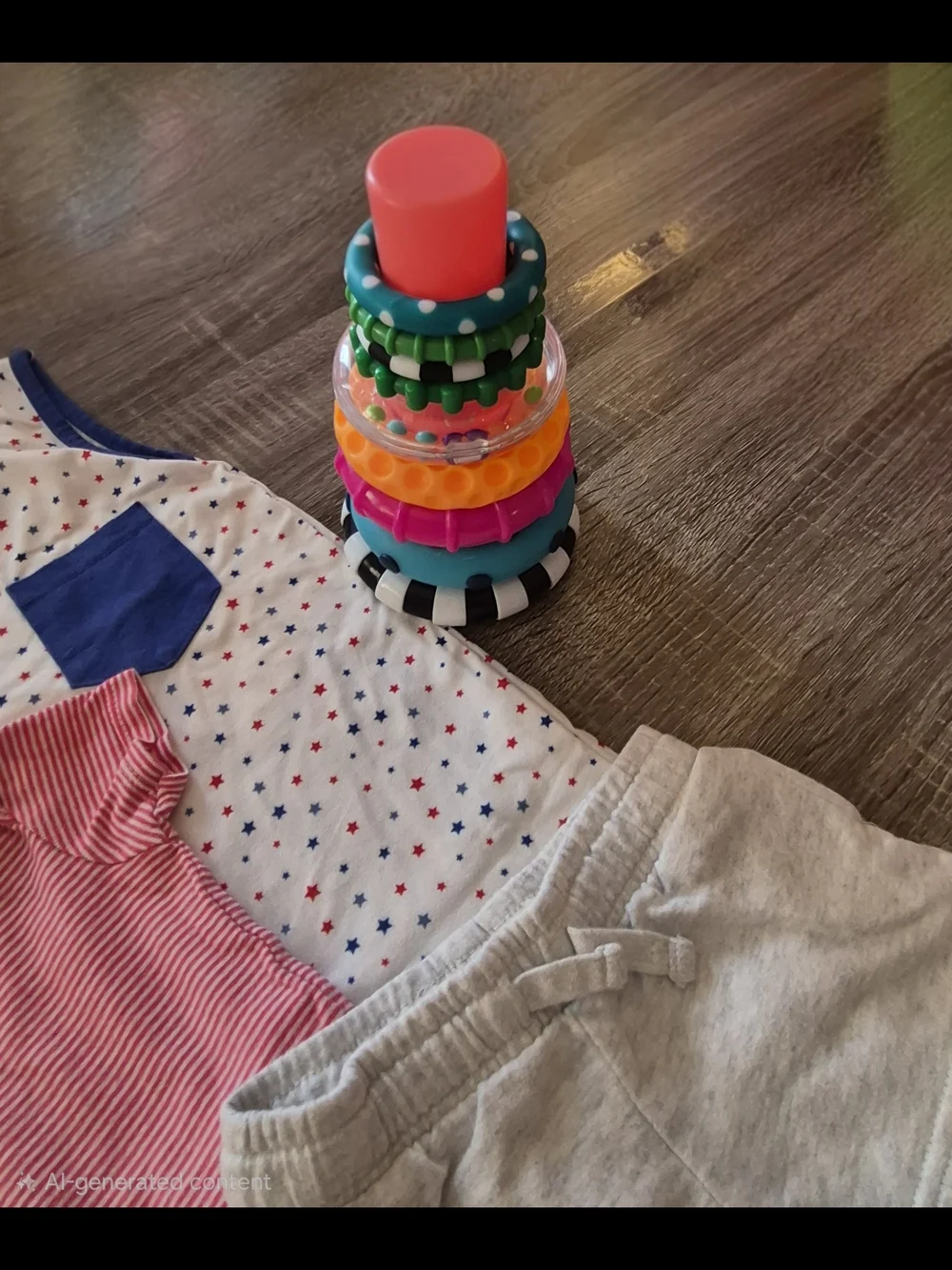 9 Mo Unisex Baby Clothes/Toy Bundle- 6 Pieces